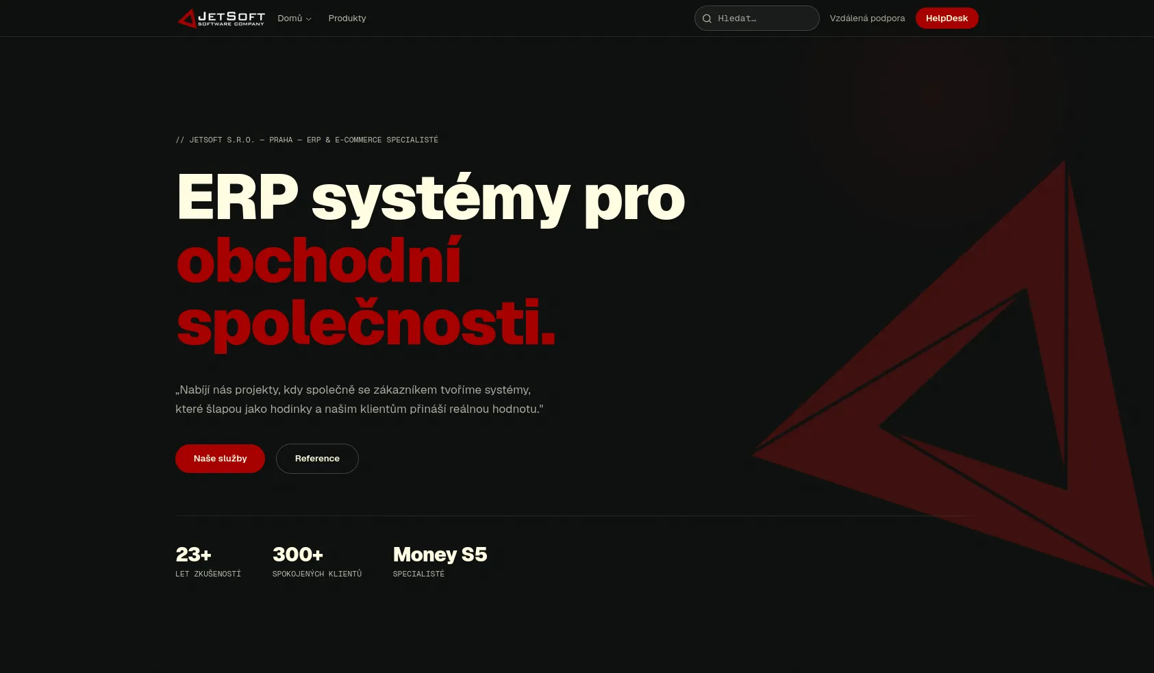 Ukázka projektu JetSoft.cz web